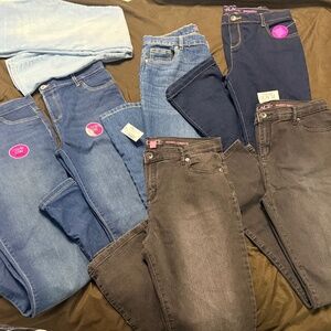 7 pairs Girls 16P jeans NWT